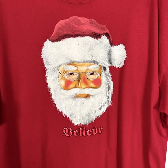CHRISTMAS SANTA Women's Short Sleeve TEE Red Size 3X (Missing Tag) - Picture 2 of 2